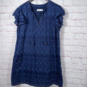 Vineyard Vines Women's Blue Burnout Tunic Dress XXL